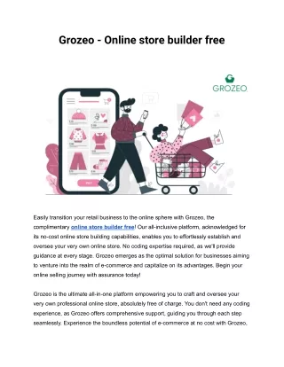 Grozeo - Online store builder free
