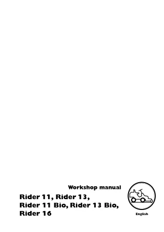 Husqvarna Rider 16 Service Repair Manual