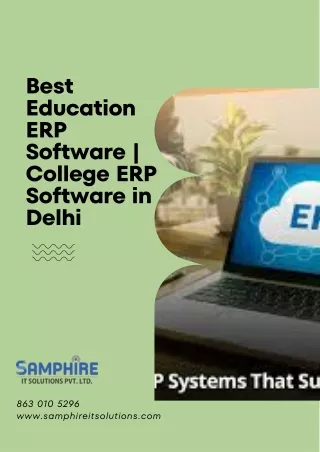 Best Education ERP Software  College ERP Software in Delhi