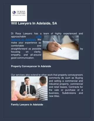 Will Lawyers In Adelaide