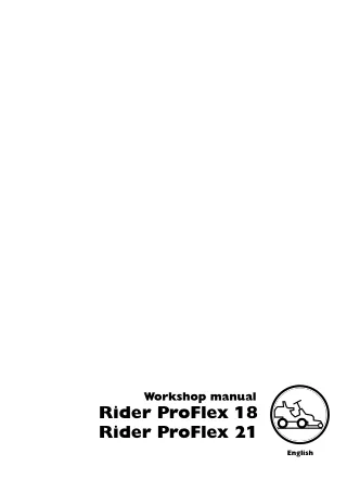 Husqvarna Rider ProFlex 18 Mower Service Repair Manual