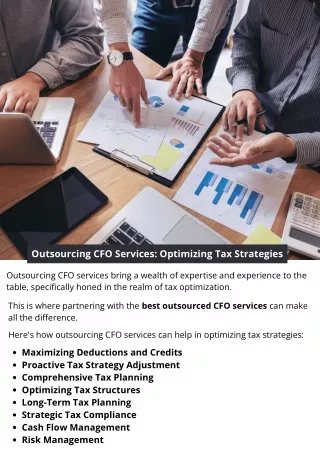 Outsourcing CFO Services: Optimizing Tax Strategies