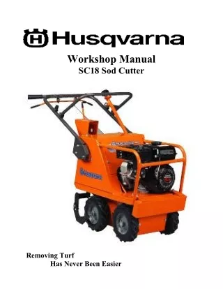 Husqvarna SC18 Sod Cutter Service Repair Manual