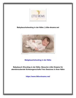 Babybauchshooting in der Nähe | Little-dreams.net