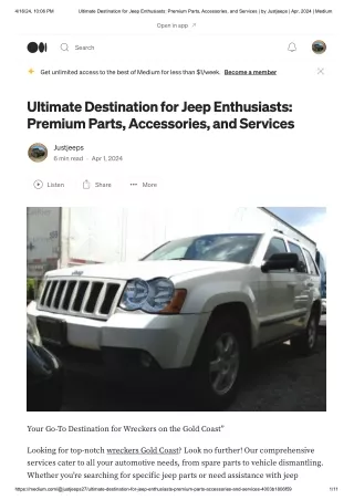 Enhance Your Adventure: Genuine Parts and Accessories for Your Jeep and Dodge Ve