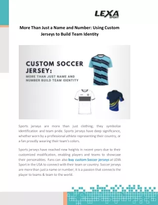 Build your team identity by Custom Soccer Jerseys