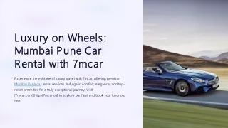 Efficient Transportation: Mumbai Pune Car Services