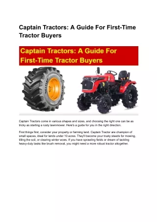 Captain Tractors_ A Guide For First-Time Tractor Buyers