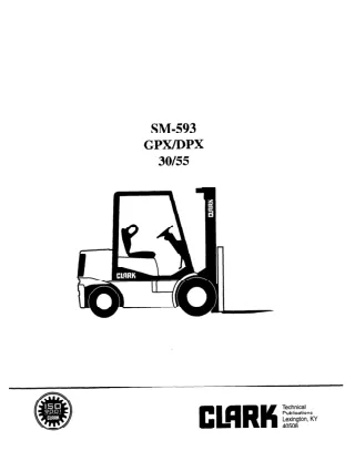 Clark GPX 55 Forklift Service Repair Manual